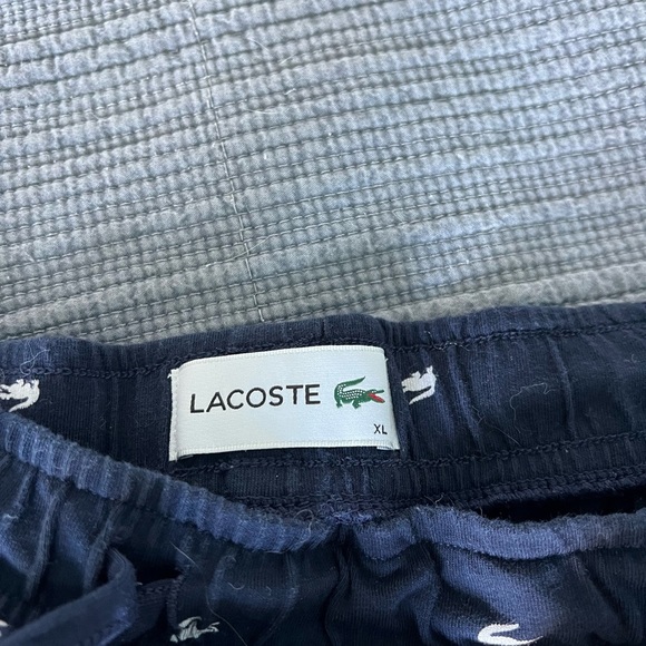 Lacoste Navy Shorts with Logo Pattern - Picture 4 of 5